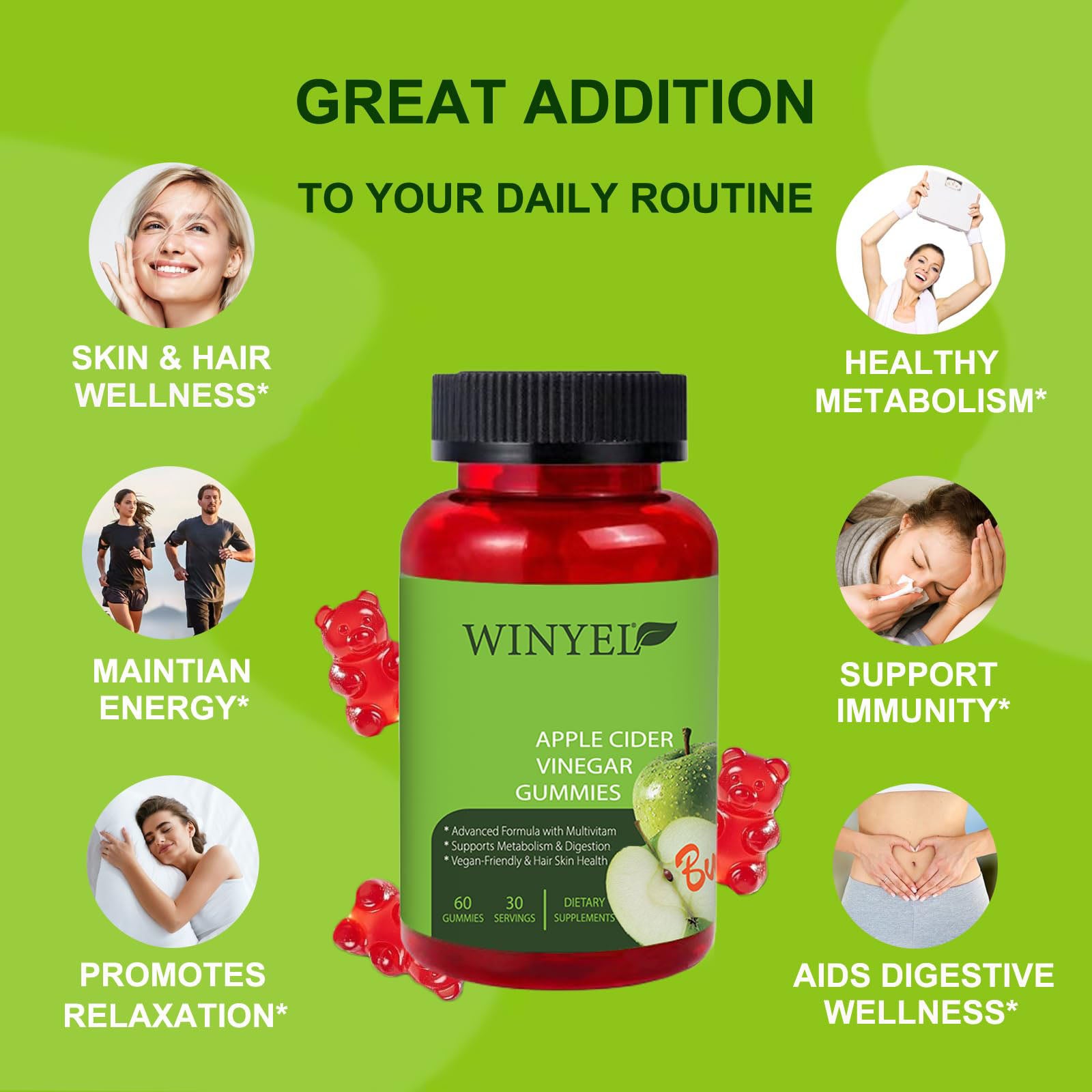 Apple Cider Vinegar Gummies with B12