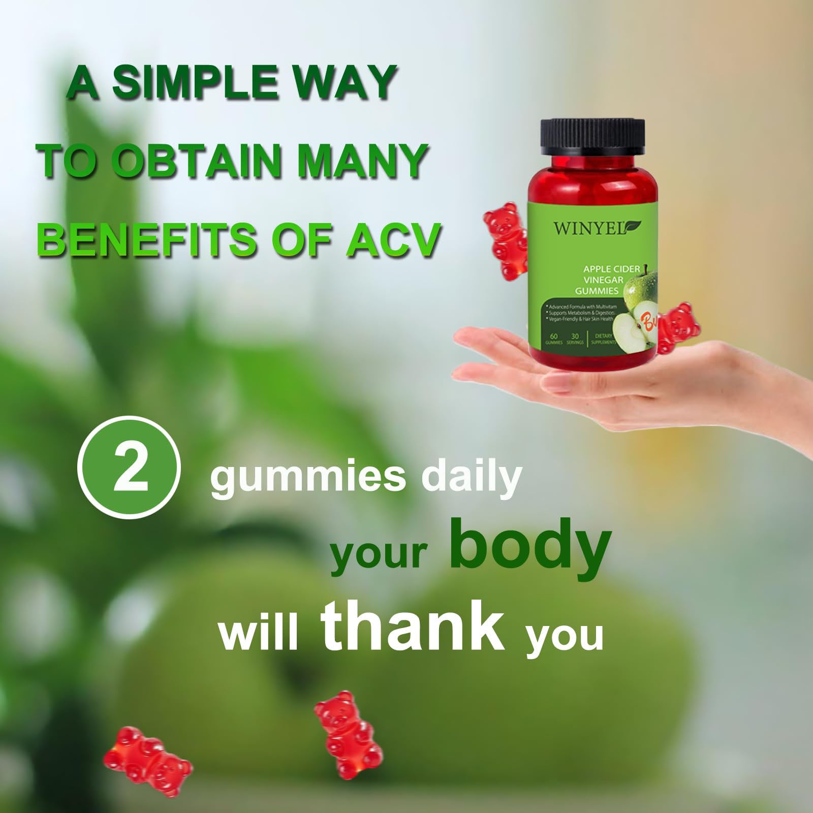 Apple Cider Vinegar Gummies with B12